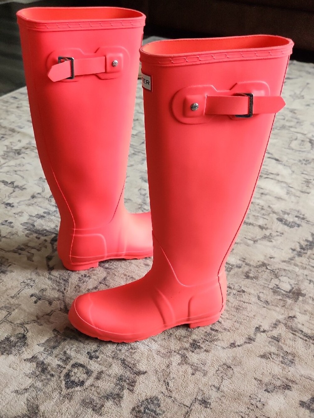 RARE Matte Hot Pink Hunter Rain Boots - Picture 5 of 5